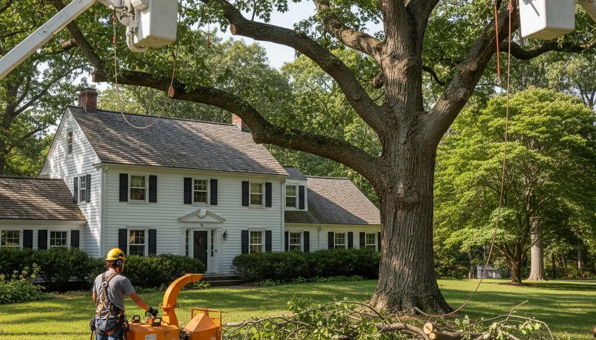 Tree service crew in Wilmington, NC providing professional tree removal and trimming services