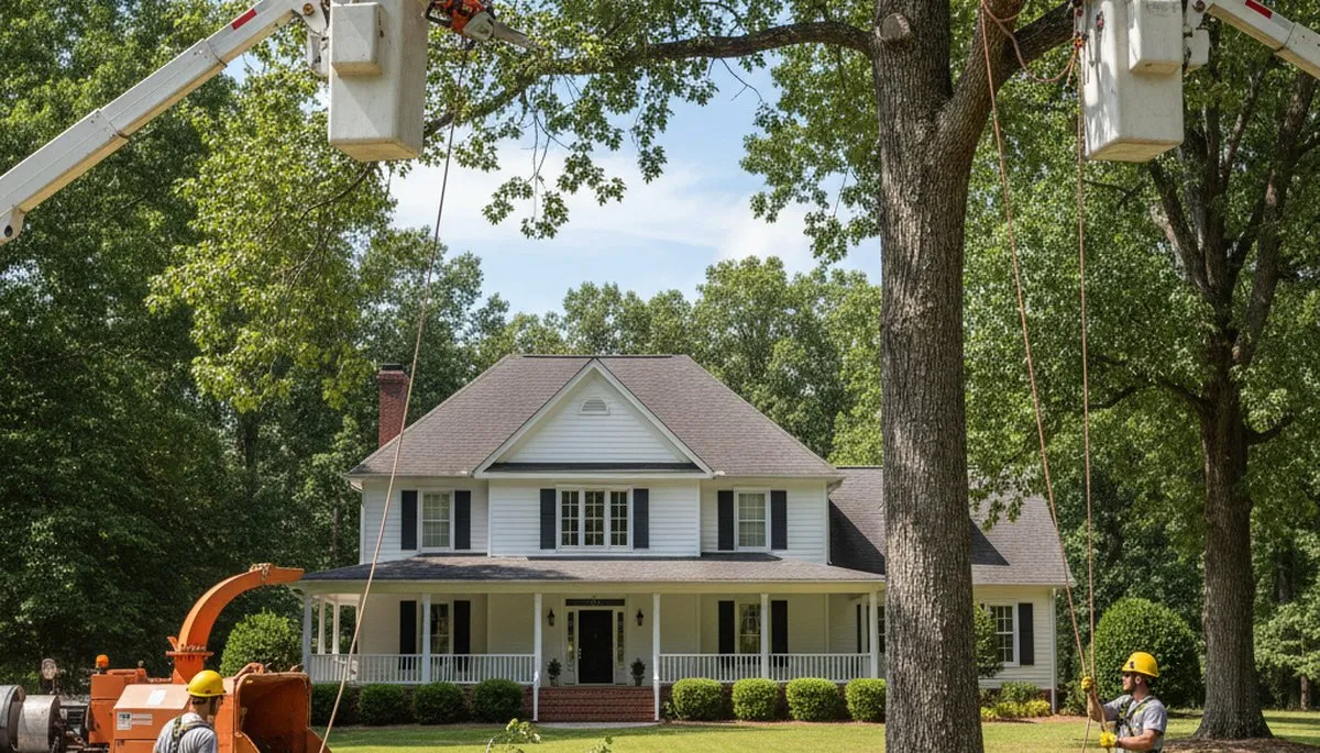Tree service crew in Wilmington, NC providing professional tree removal and trimming services